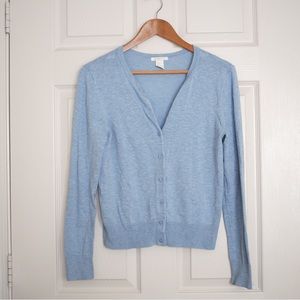 H&M Basic Baby Blue Cardigan Size M